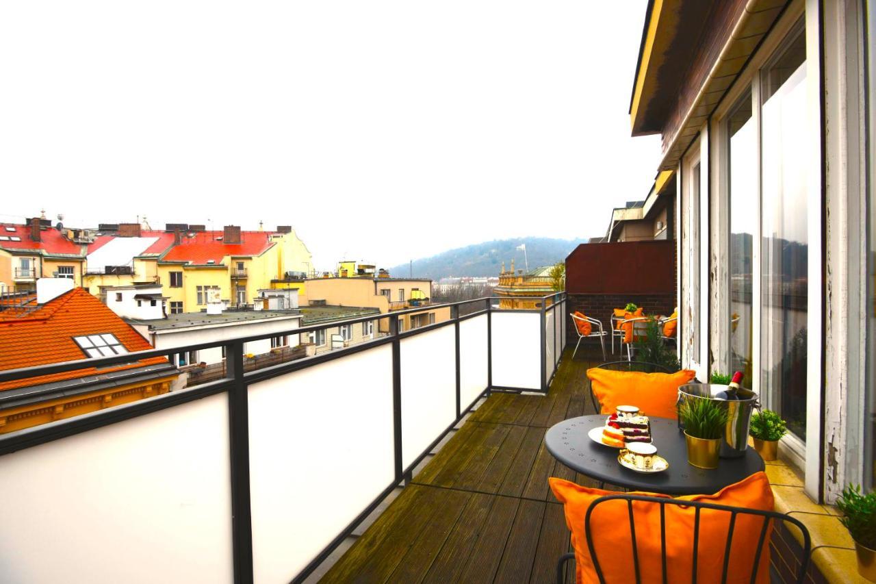 Waterfront River Side Roof Top Apartment - Terrace With City View ปราก ภายนอก รูปภาพ