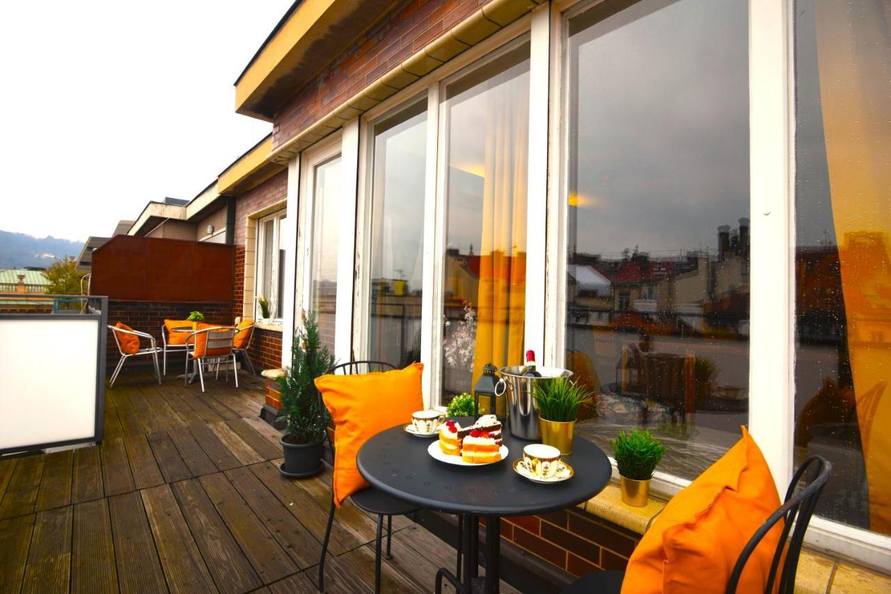 Waterfront River Side Roof Top Apartment - Terrace With City View ปราก ภายนอก รูปภาพ